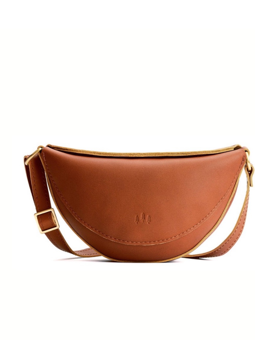 NWT Portland Leather Small Koala Sling Bag Honey Brown Leather